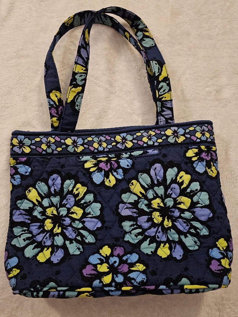 Quilted Floral Vera Bradley Tote Bag - Picture 2 of 6